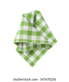 Green And White Checkered Dish Towel