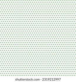 Green and white seamless dot vector pattern. Retro dotted pattern.

