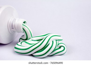 green and white toothpaste