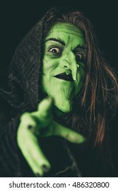 Green Witch Acting Like She Casting Stock Photo Edit Now