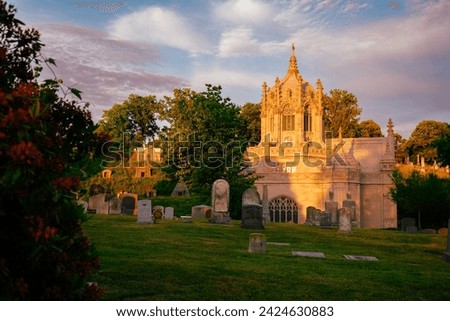 Green wood cemetery Cathedral Sunset 