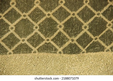 Green Wool Fabric Of Different Shades. Backgrounds