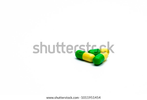 Green Yellow Tramadol Capsule Pills On Stock Photo Edit Now 1011951454