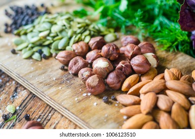 Greenery With Tasty Dryfruits.