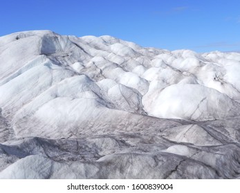 Greenland Ice Sheet With Melting Ice Flow
