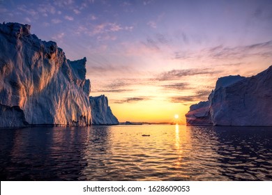 Greenland Ilulissat Glaciers At Fjord Disco Bay West Greenland