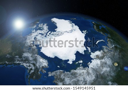 Greenland from space Elements of this image were furnished by NASA.