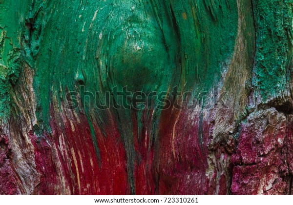 Green-red woody\
background. Wood texture. Two-colored wooden background.\
Horizontally divided\
background.