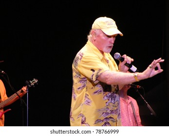 GREENSBORO, NC - JUNE 5: Mike Love Of The Beach Boys Performs Onstage At White Oak Amphitheater At The Greensboro Coliseum In Greensboro, NC On June 5, 2011.