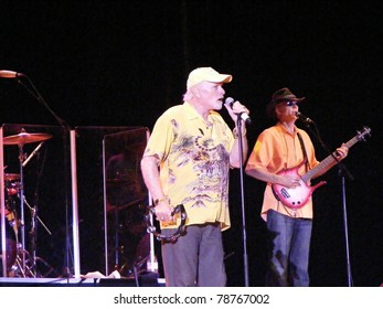 GREENSBORO, NC - JUNE 5: Mike Love And Randell Kirsch Of The Beach Boys Perform Onstage At White Oak Amphitheater At The Greensboro Coliseum In Greensboro, NC On June 5, 2011.