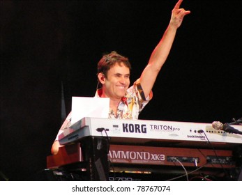 GREENSBORO, NC - JUNE 5: Tim Bonhomme Of The Beach Boys Band Performs Onstage At White Oak Amphitheater At The Greensboro Coliseum In Greensboro, NC On June 5, 2011.