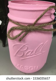 Greensboro Nc Oct 19 2019 Pink Painted Ball Mason Jar