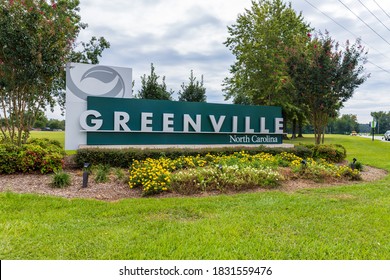 Greenville, NC / USA - September 24, 2020: Greenville North Carolina sign