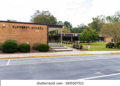 Greenville, NC / USA - September 24, 2020: Elmhurst School In Greenville, NC