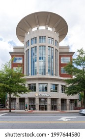 GREENVILLE, SC, USA-23 JUNE 2021: Fidelity Investments Building On Main Street.