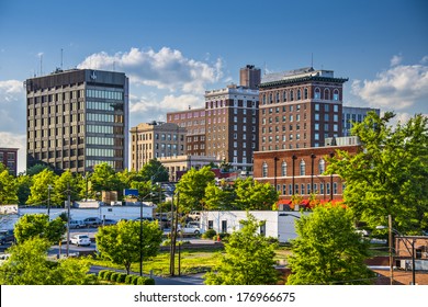 Greenville, South Carolina, USA downtown buildings.