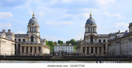 Greenwich Naval College, London 2022.  It Is  A World Heritage Site In Greenwich And Is One Of The Finest And Most Dramatically Sited Architectural And Landscape Ensemble In The British Isles.