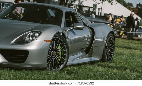 Greenwich,CT - April 27, 2017 - The Hybrid Powered Hypercar Porsche 918.