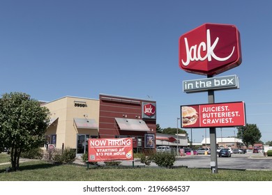 Greenwood - Circa August 2022: Jack In The Box Fast Food Restaurant. Jack-In-The-Box Is Famous For Its Two For 99 Cent Tacos.