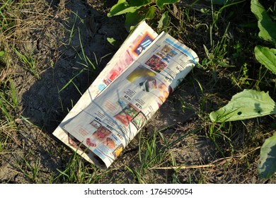 Greenwood, Indiana / United States - June 27 2020: Grocery Store Ad On The Ground