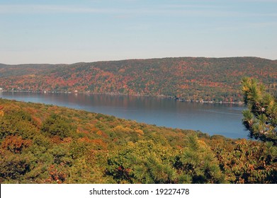 Greenwood Lake Hudson Valley , Orange County ,NY Autumn Vista Aerial 