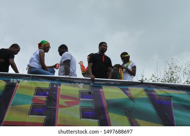 Greenz Spice Truck Float At The West Indian Day Parade On Eastern Park Way In Brooklyn NY On September 2 2019