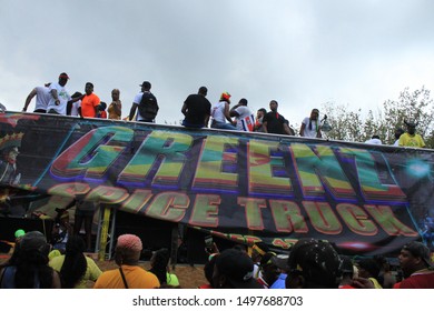 Greenz Spice Truck Float At The West Indian Day Parade On Eastern Park Way In Brooklyn NY On September 2 2019