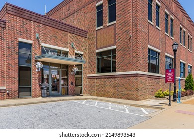 GREER, SC, USA 24 APRIL 2022:Entrance To Greer Police Department And Detention Facility Building.