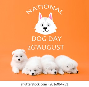 Greeting Card Happy National Dog Day Stock Photo 2016064751 | Shutterstock