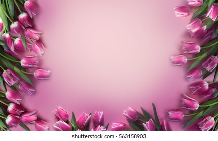 Greeting card with tulips.