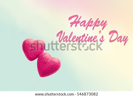 Similar – Image, Stock Photo Two red heart lollipop pattern on pink background