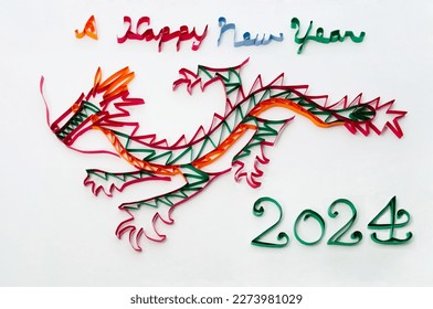 Greeting card for the Year of the Dragon - Shutterstock ID 2273981029