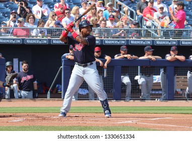 Greg Allen  Cenfor The Cleveland Indiana At Peoria Sports Complex In Peoria,AZ/USA March 3,2019.