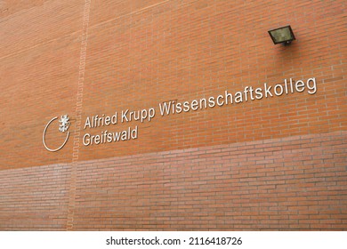 GREIFSWALD, GERMANY - JULY 31, 2021: Alfried Krupp Institute For Advanced Study (in German: Alfried Krupp Wissenschaftskolleg Greifswald).