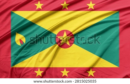 Grenada Flag Waving Wind Silk Texture
