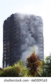 Grenfell Tower After The Fire Latimer Rd London UK W11 1TG On 14th June 2017