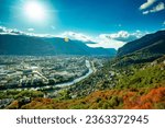 Grenoble, France. View over the city	