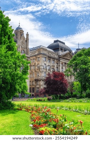 Gresham Palace is an example of Art Nouveau architecture in Budapest, Hungary