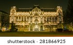 Gresham Palace at night, Budapest, Hungary