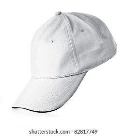 Grey Baseball Cap Isolated On White Background