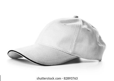 Grey Baseball Cap Isolated On White Background