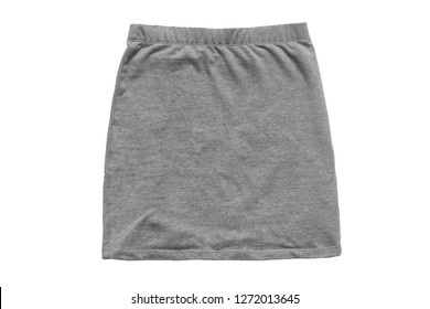 Grey Basic Cotton Mini Skirt Isolated Stock Photo 1272013645 | Shutterstock