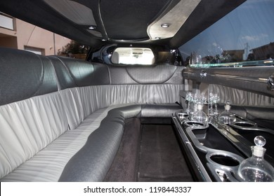 Grey And Black Interior Limo Car