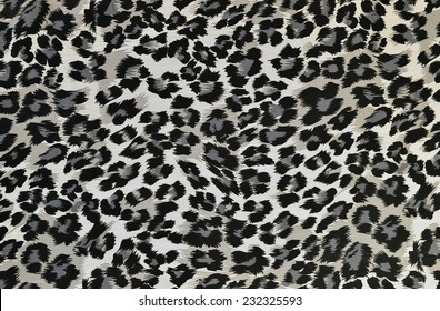 Grey And Black Leopard Pattern. Animal Print As Background. 