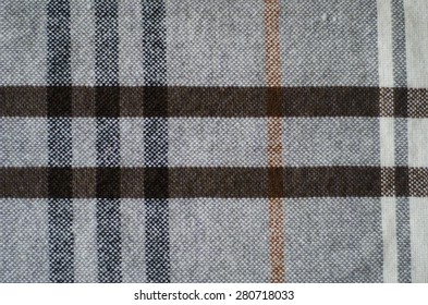 Grey And Brown  Texture Checkered Knitted Folded Blanket