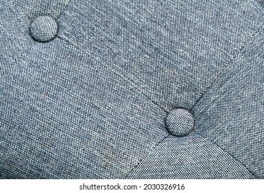 Grey Buttoned Upholstered Seat Material