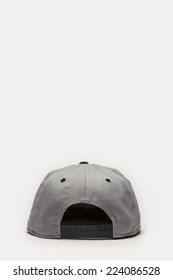 A Grey Cap Back Side View Isolated White Background.