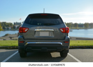 Grey Car Back View