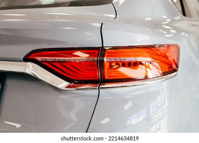 Grey Car Headlight Close Up, Beautiful Car Design