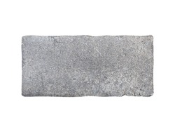 Grey Cement Brick Isolated On White Background